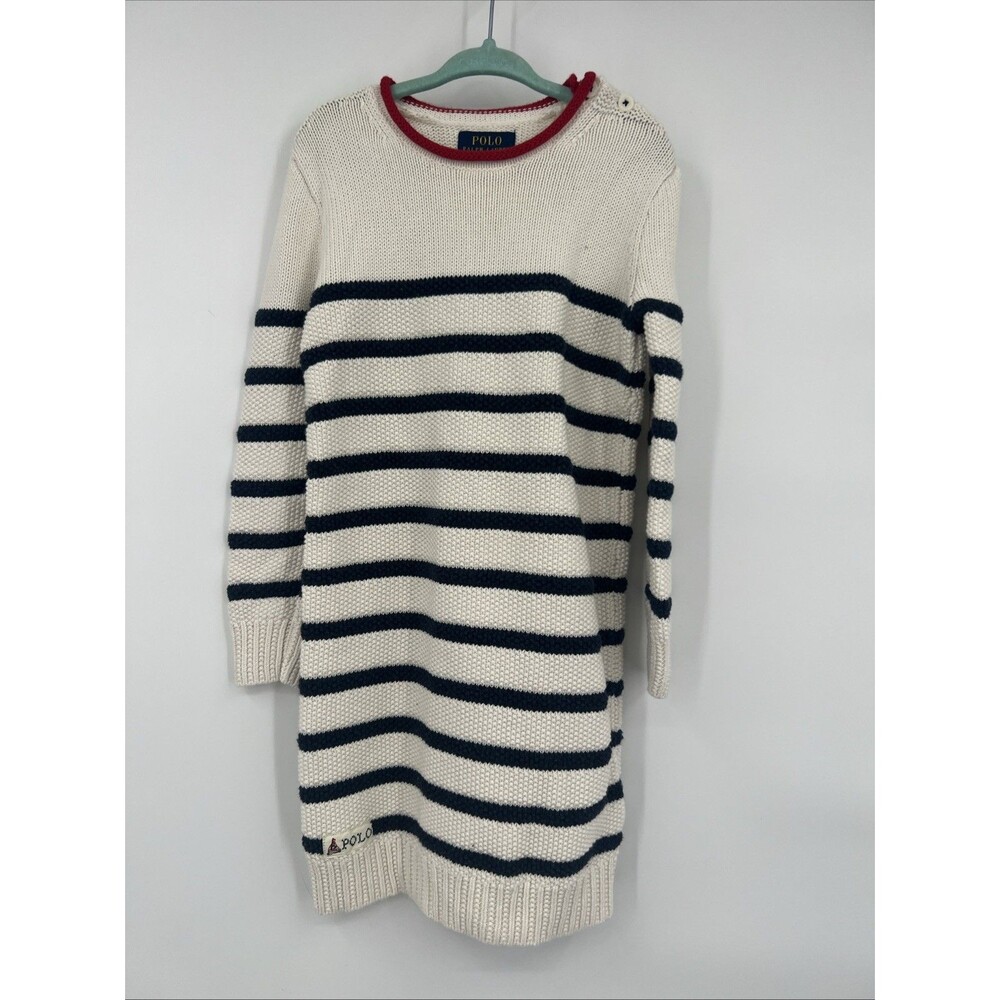 Polo Ralph Lauren Girls Size 5 Knit Cotton Strip Dress